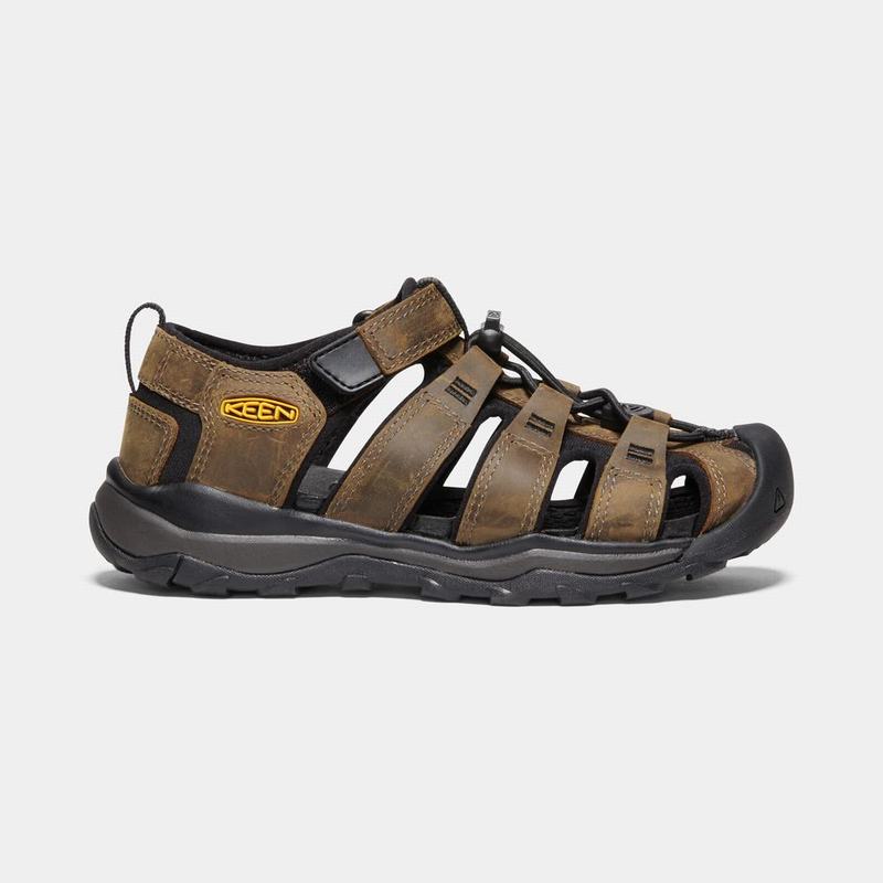 Sandalias Trekking Keen Newport Neo Premium Para Niños Marrom Oscuro/Negros - Sandalias Keen Mexico